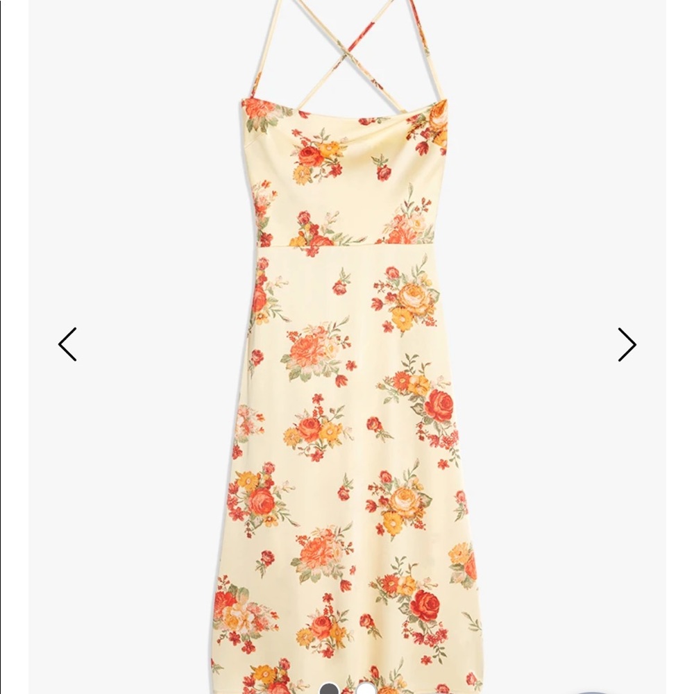 Danielle Bernstein Tie Back Golden Hour Midi Dress